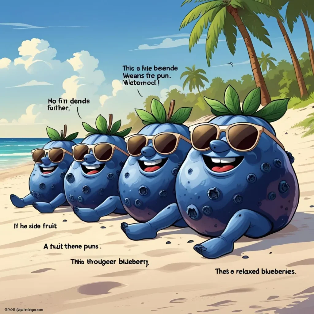 Blueberry Puns Captions
