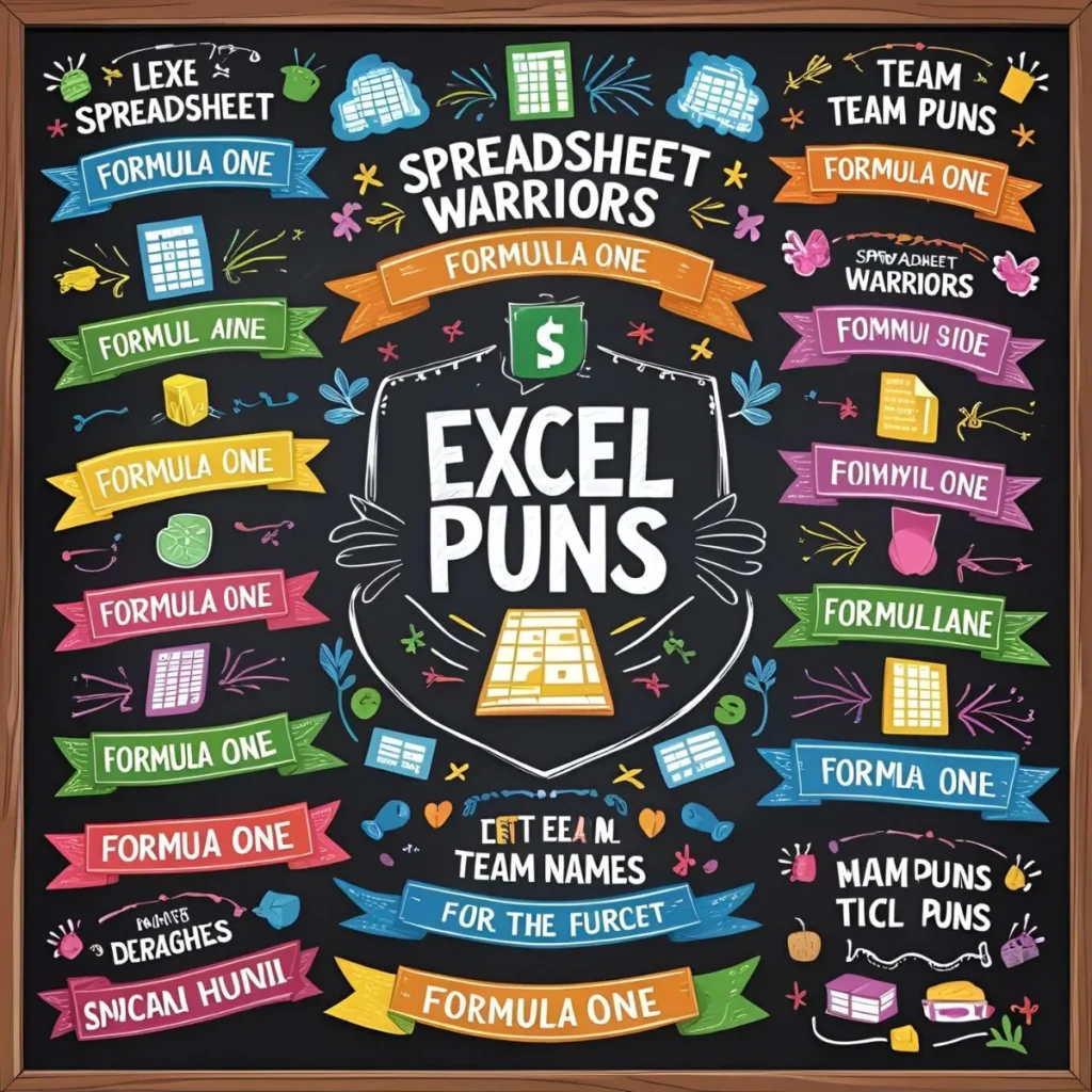 Excel Puns Team Names