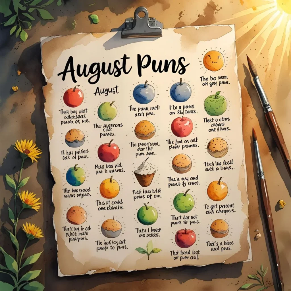 August Puns One Liners