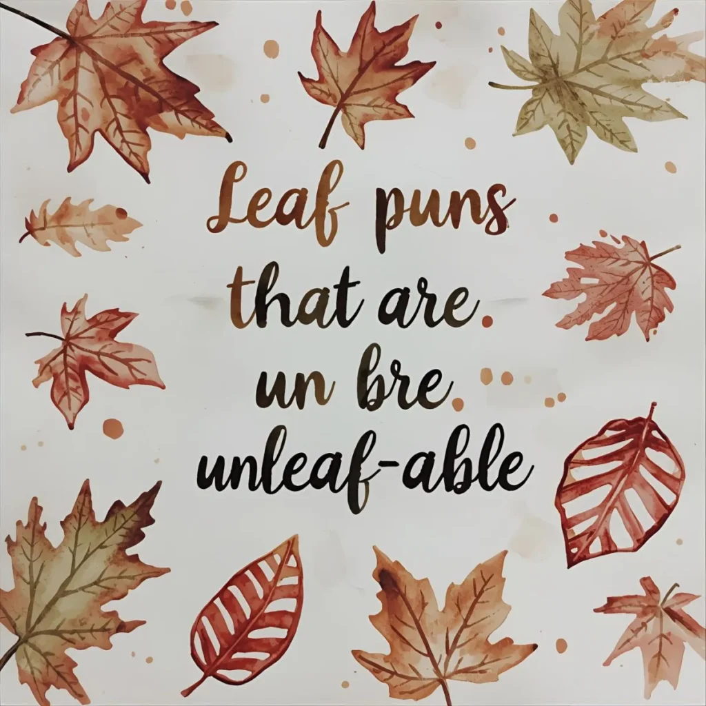 Leaf Puns That Are Unbe-leaf-able