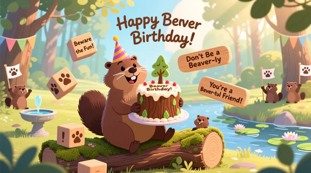 Beaver Birthday Puns