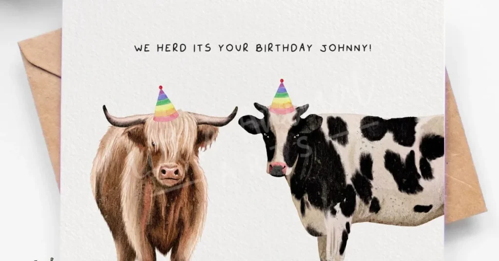 Cow Puns for Birthdays and Cards